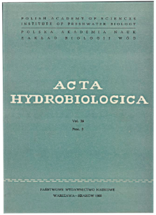 Acta Hydrobiologica Vol. 29 Fasc. 3 (1987)