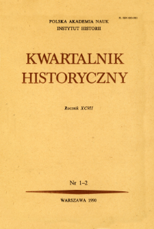 Kwartalnik Historyczny. R. 97 nr 1-2 (1990), Artykuły recenzyjne