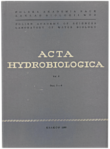 Acta Hydrobiologica Vol. 8 Fasc. 3-4 (1966)