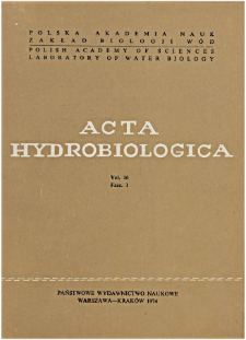 Acta Hydrobiologica Vol. 16 Fasc. 1 (1974)