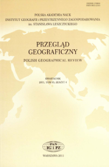 Przegląd Geograficzny T. 83 z. 4 (2011)