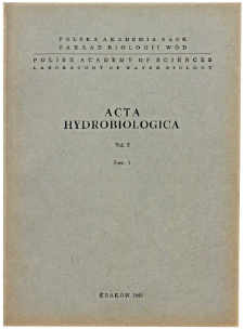 Acta Hydrobiologica Vol. 5 Fasc. 1 (1963)