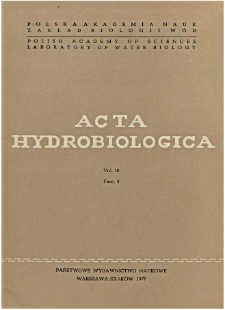 Acta Hydrobiologica Vol. 19 Fasc. 4 (1977)