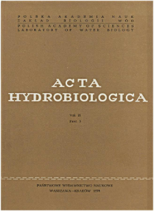 Acta Hydrobiologica Vol. 21 Fasc. 3 (1979)
