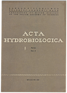 Acta Hydrobiologica Vol. 14 Fasc. 3 (1972)