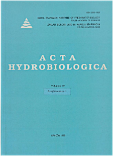 Acta Hydrobiologica Vol. 39 (1998) Suppl. 1