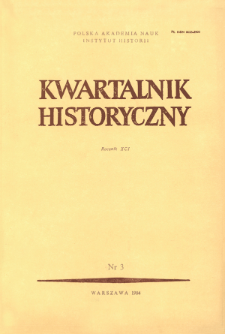 Kwartalnik Historyczny R. 91 nr 3 (1984), Artykuły recenzyjne