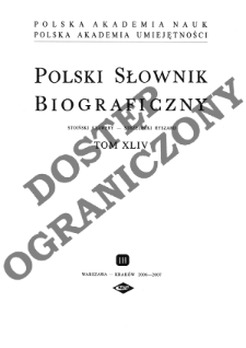Polski słownik biograficzny T. 44 (2006-2007), Stoiński ze Stojęszyna Franciszek Ksawery - Strzelecki Ryszard