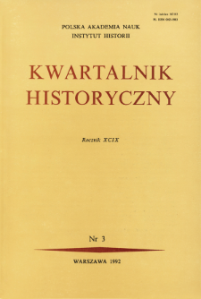Kwartalnik Historyczny R. 99 nr 3 (1992)