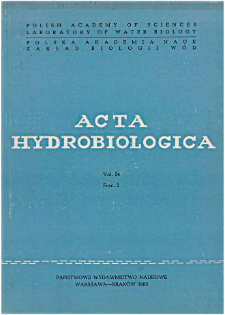 Acta Hydrobiologica Vol. 24 Fasc. 3 (1982)
