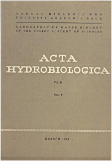 Acta Hydrobiologica Vol. 11 Fasc. 1 (1969)