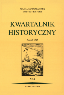 Kwartalnik Historyczny R. 107 nr 2 (2000)