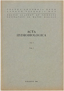 Acta Hydrobiologica Vol. 6 Fasc. 4 (1964)