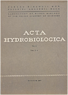 Acta Hydrobiologica Vol. 9 Fasc. 3-4 (1967)