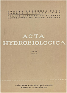 Acta Hydrobiologica Vol. 15 Fasc. 4 (1973)