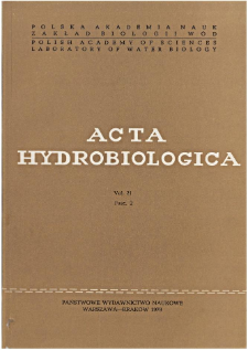 Acta Hydrobiologica Vol. 21 Fasc. 2 (1979)
