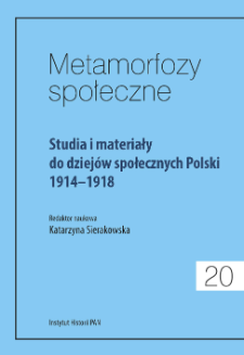 Studia i materiały do dziejów społecznych Polski 1914-1918