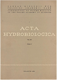 Acta Hydrobiologica Vol. 13 Fasc. 2 (1971)