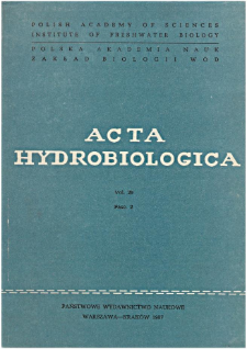 Acta Hydrobiologica Vol. 29 Fasc. 2 (1987)