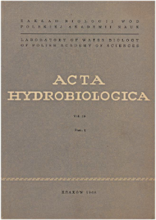 Acta Hydrobiologica Vol. 10 Fasc. 4 (1968)