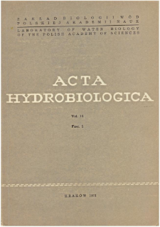 Acta Hydrobiologica Vol. 13 Fasc. 1 (1971)