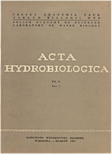 Acta Hydrobiologica Vol. 15 Fasc. 1 (1973)