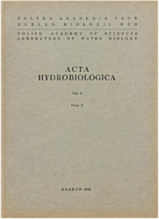 Acta Hydrobiologica Vol. 6 Fasc. 2 (1964)