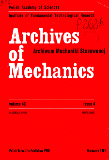 Archives of Mechanics Vol. 43 nr 4 (1991)