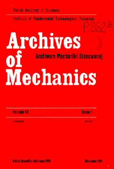 Archives of Mechanics Vol. 43 nr 1 (1991)