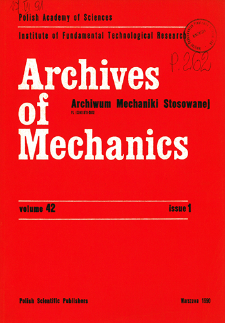 Archives of Mechanics Vol. 42 nr 1 (1990)