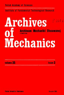 Archives of Mechanics Vol. 35 nr 3 (1983)