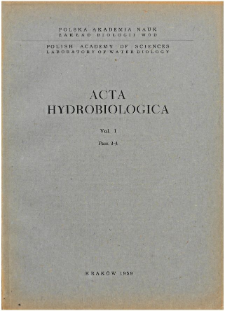 Acta Hydrobiologica Vol. 1 Fasc. 3-4 (1959)