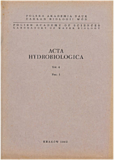 Acta Hydrobiologica Vol. 4 Fasc. 1 (1962)