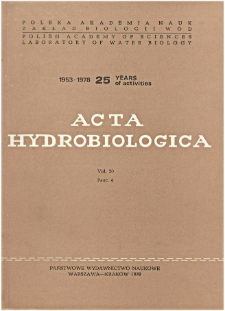 Acta Hydrobiologica Vol. 20 Fasc. 4 (1978)
