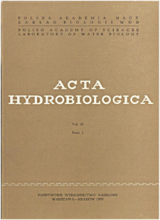 Acta Hydrobiologica Vol. 21 Fasc. 1 (1979)
