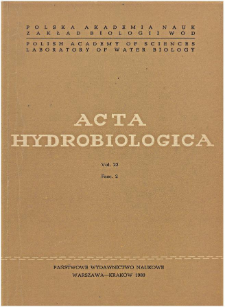 Acta Hydrobiologica Vol. 22 Fasc. 2 (1980)