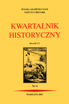 Kwartalnik Historyczny R. 110 nr 4 (2003)