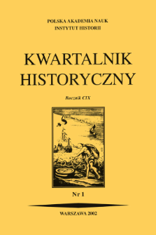 Kwartalnik Historyczny R. 109 nr 1 (2002)