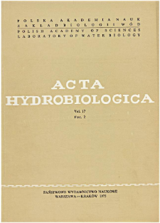 Acta Hydrobiologica Vol. 17 Fasc. 2 (1975)