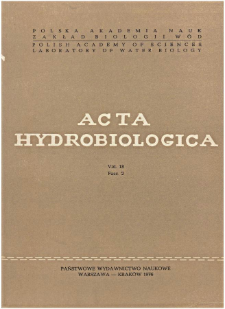Acta Hydrobiologica Vol. 18 Fasc. 2 (1976)