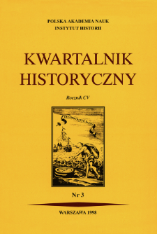 Kwartalnik Historyczny R. 105 nr 3 (1998)
