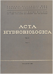 Acta Hydrobiologica Vol. 11 Fasc. 3 (1969)