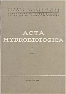 Acta Hydrobiologica Vol. 11 Fasc. 4 (1969)