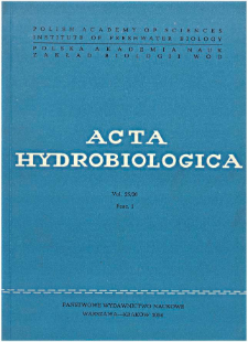 Acta Hydrobiologica Vol. 25/26 Fasc. 1 (1983/1984)