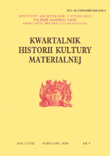 Kwartalnik Historii Kultury Materialnej R. 68 Nr 4