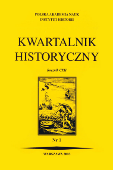 Kwartalnik Historyczny R. 112 nr 1 (2005)