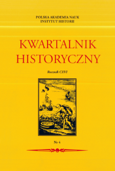 Kwartalnik Historyczny R. 116 nr 4 (2009)