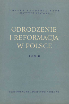 Odrodzenie i Reformacja w Polsce T. 2 (1957)
