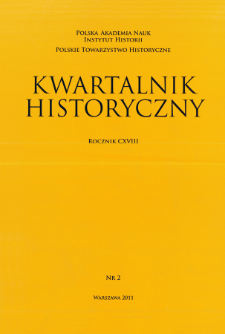 Kwartalnik Historyczny R 118 nr 2 (2011)