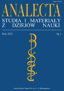 Analecta : studia i materiały z dziej&oacute;w nauki